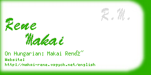 rene makai business card